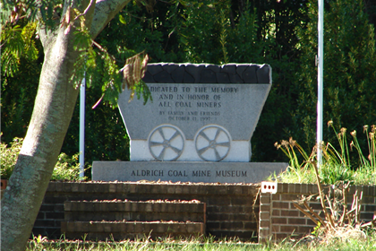Aldrich Coal Mine Museum Monument