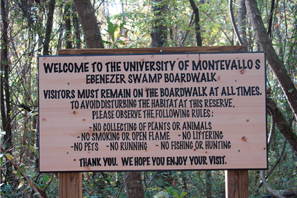 Ebenezer Swamp Sign