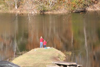 Fishing at the lake