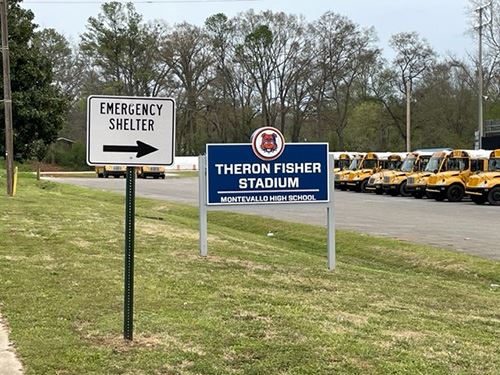 Montevallo Storm Shelter Sign